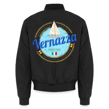 Vernazza Cinque Terre La Spezia Italien Souvenir - Unisex Bomberjacke - Schwarz - Hinten - AI Model Male 185 light (185cm)