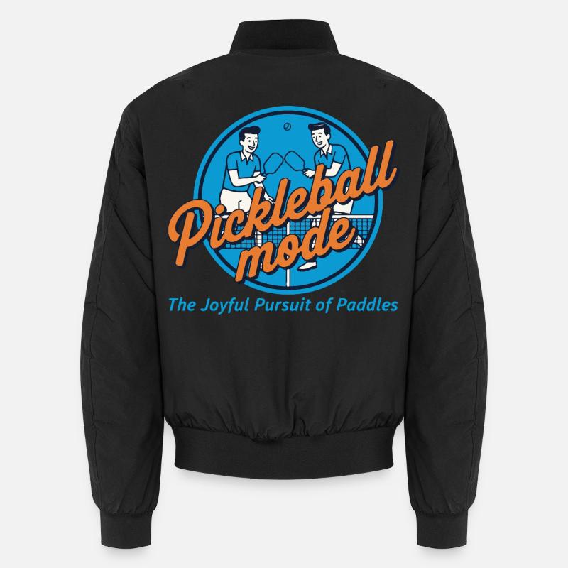 Pickleball Mode Funny Player Paddle Balls Net Unisex Bomber Jacket