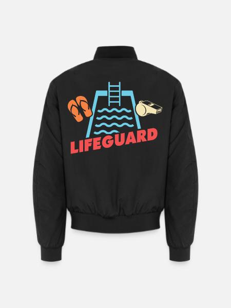 Lifeguards Love Lifeguard Swimmers - Unisex Bomber Jacket - black