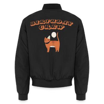 Birthday Crew - Unisex Bomberjacke - Schwarz - Hinten - AI Model Male 185 light (185cm)