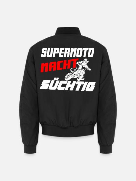 Supermoto_macht_suechtig - Unisex Bomberjacke - Schwarz