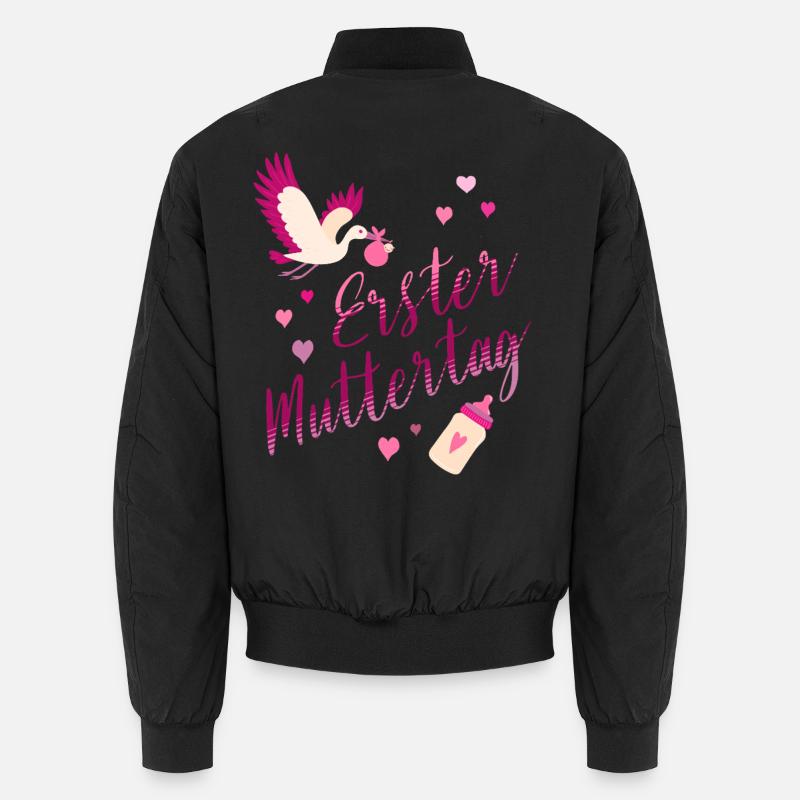 First Mother's Day - Unisex Bomber Jacket - black