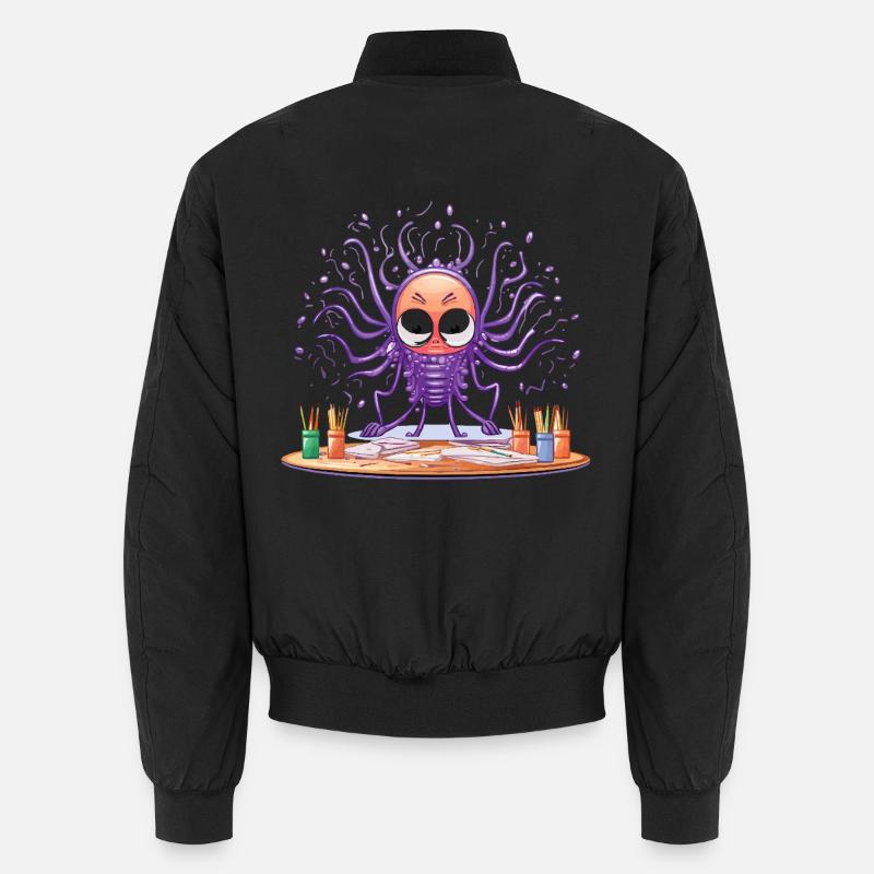 Creative Ink Octopus - Bomber unisexe - noir
