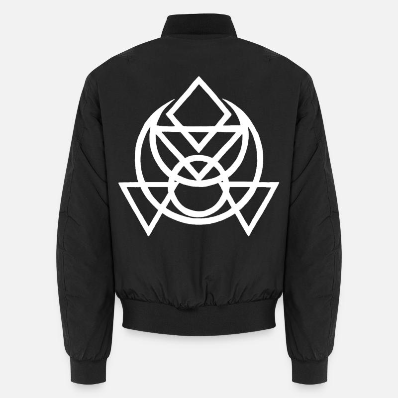 White Egyptian Esoteric Symbol Unisex Bomber Jacket