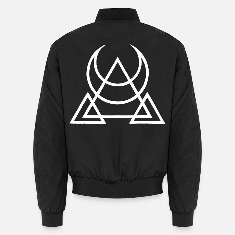Symbole blanc des pyramides égyptiennes - Bomber unisexe - noir