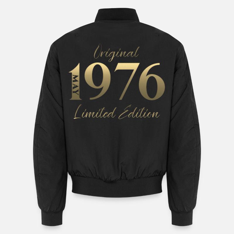50th Birthday Gift Husband Original May 1976 Unisex Bomber Jacket