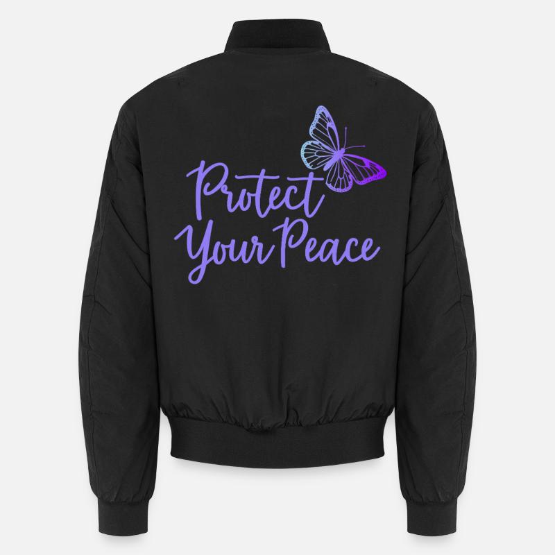 Protect Your Peace Butterfly Inner Peace Unisex Bomber Jacket