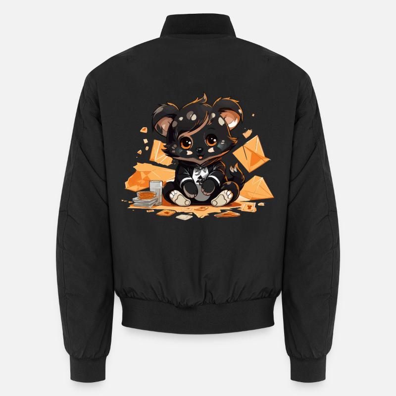 Luxus-Panda mit Geldsäcken Unisex Bomberjacke