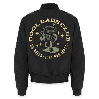 Cool Dads Club Vatertag Vater Geschenk - Unisex Bomberjacke - Schwarz - Hinten - AI Model Male 185 light (185cm)