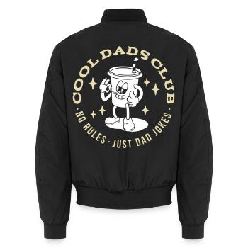 Cool Dads Club Vatertag Vater Geschenk - Unisex Bomberjacke - Schwarz - Hinten - AI Model Male 185 light (185cm)