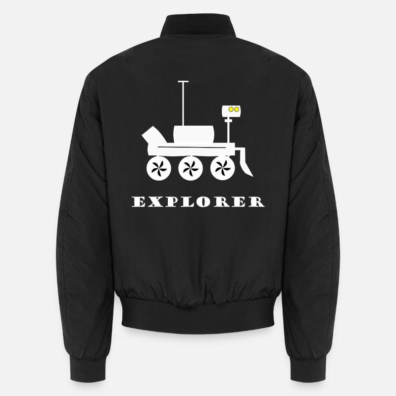 Expeditionrover Illustration Mars - Unisex Bomberjacke - Schwarz