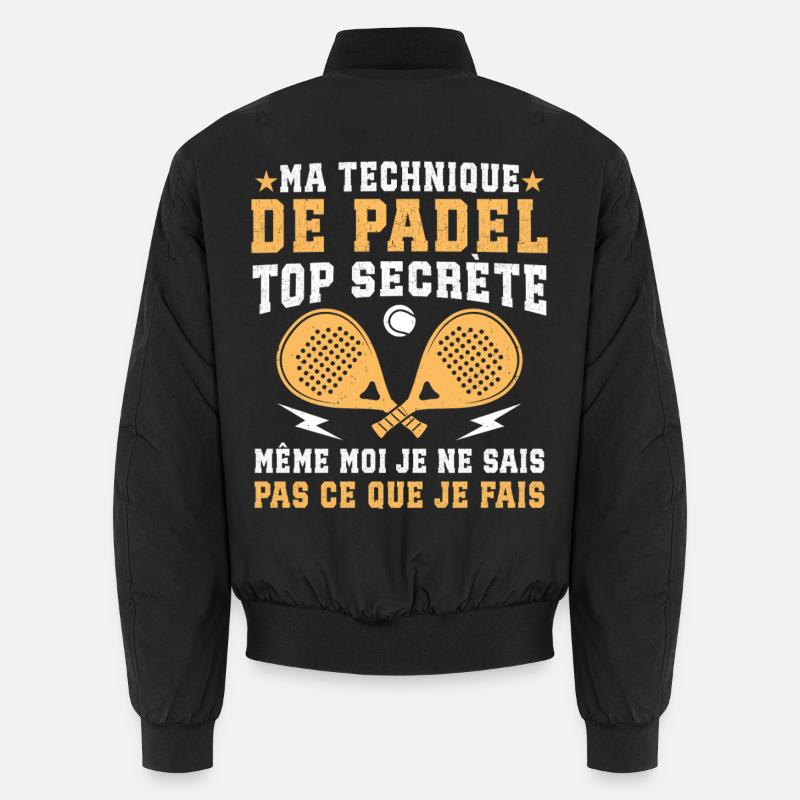 ma technique de padel  - Bomber unisexe - noir