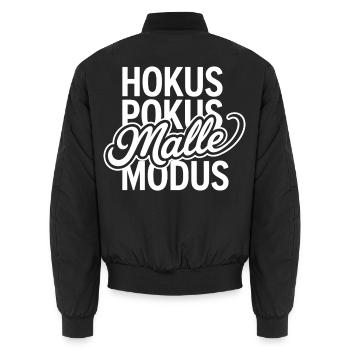 Malle 2026 Hokus Pokus Malle Modus - Unisex Bomberjacke - Schwarz - Hinten - AI Model Male 185 light (185cm)