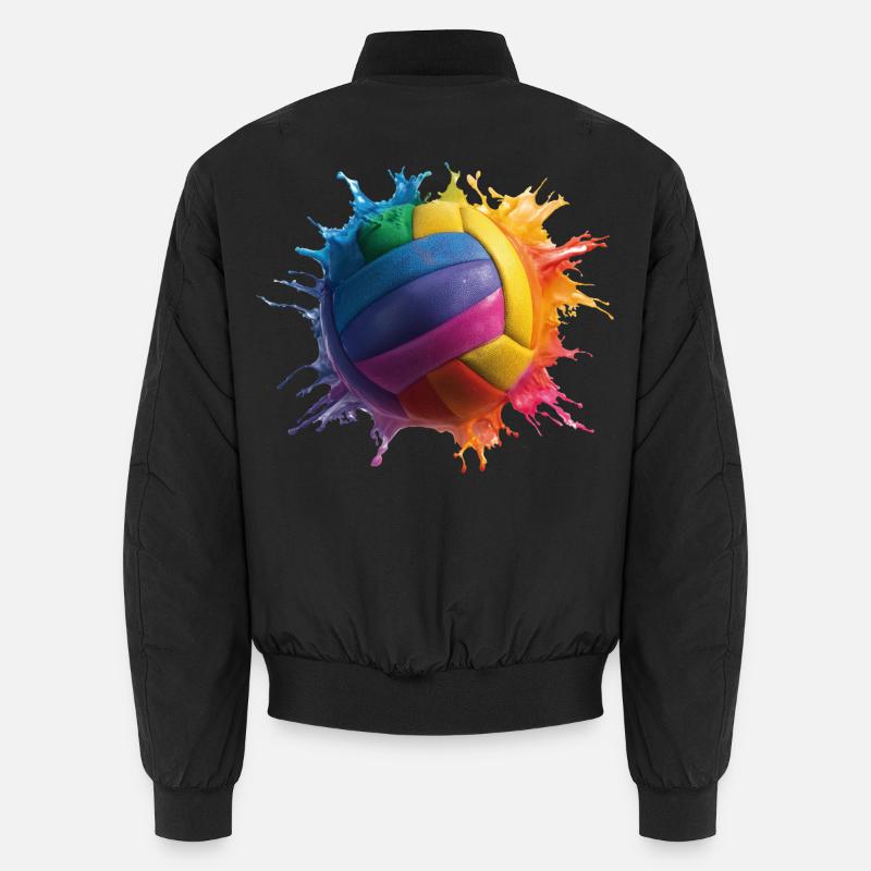Volleyball - Unisex Bomber Jacket - black