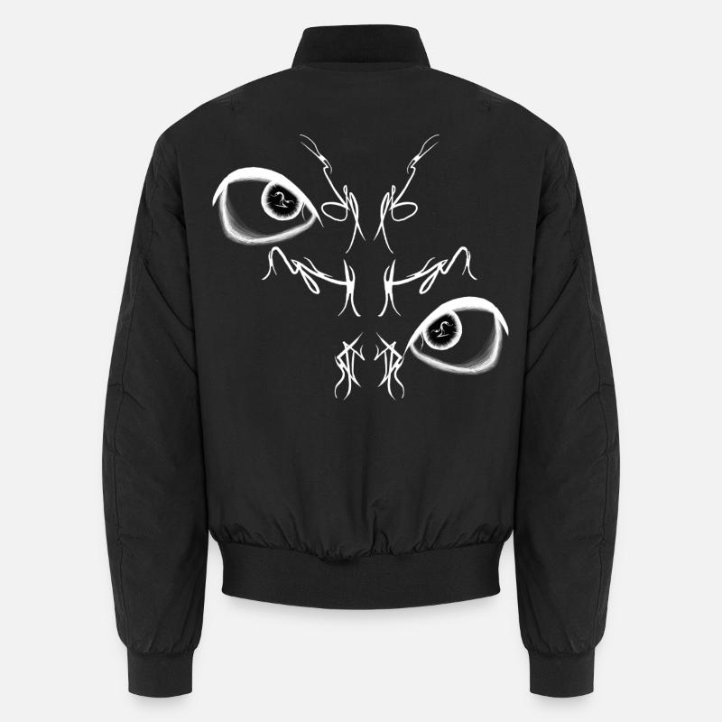Night Bird Duo Lights (Reverse) - Unisex Bomber Jacket - black