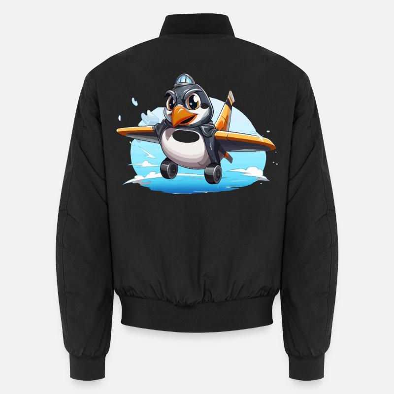 PinguinPilot Flugpinguin - Unisex Bomberjacke - Schwarz