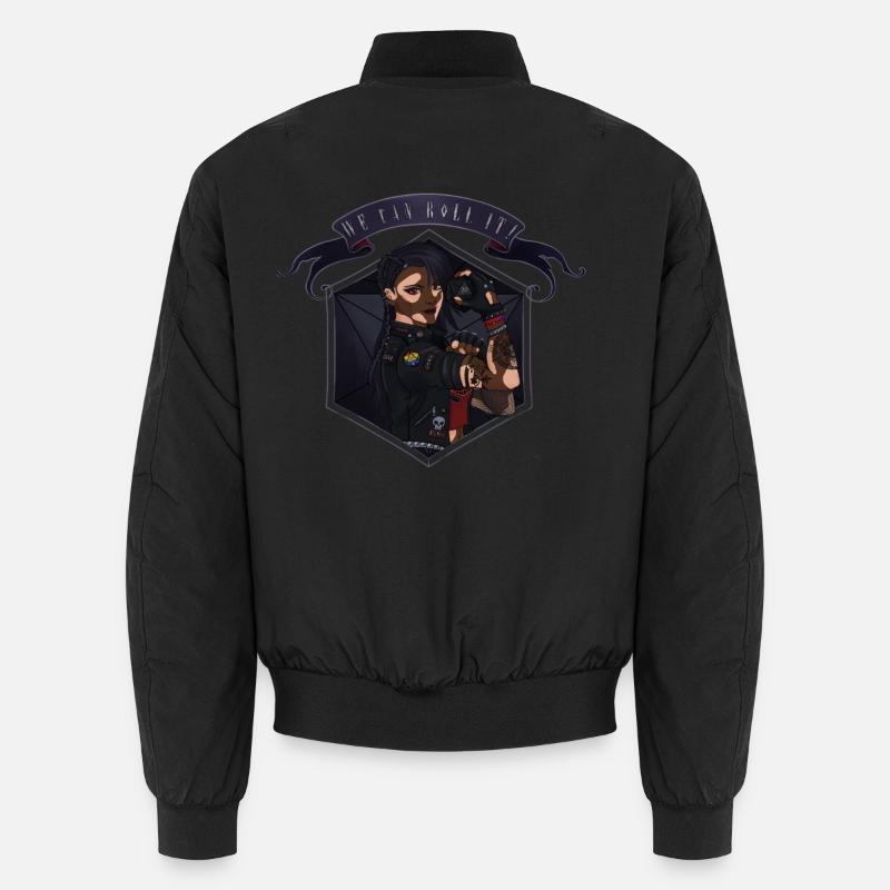 We can roll it! Vitiligo - Unisex Bomber Jacket - black