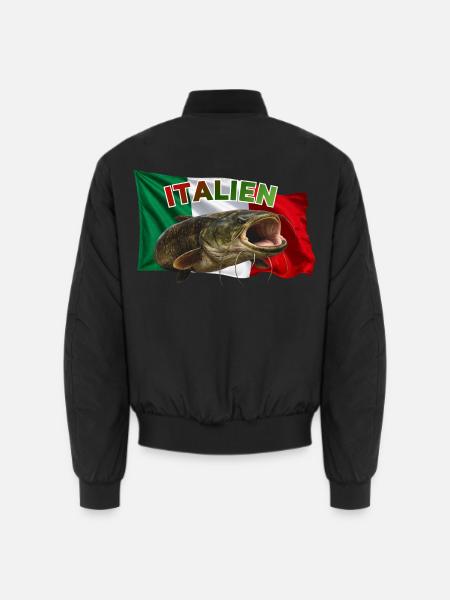 Wels Angeln Italien - Po Monster - Unisex Bomberjacke - Schwarz