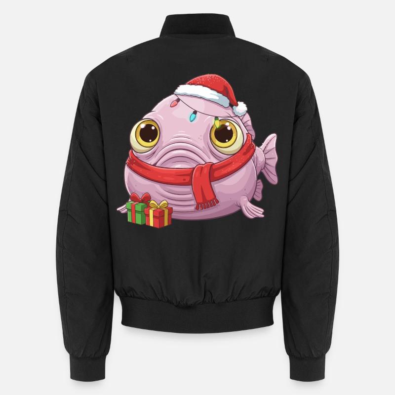 Drôle de Poisson-Blobfish - Noël avec... Bomber unisexe