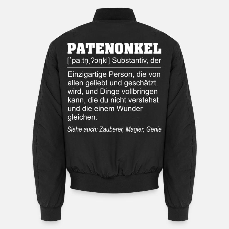 Lustige Patenonkel Definition Geschenkidee Unisex Bomberjacke