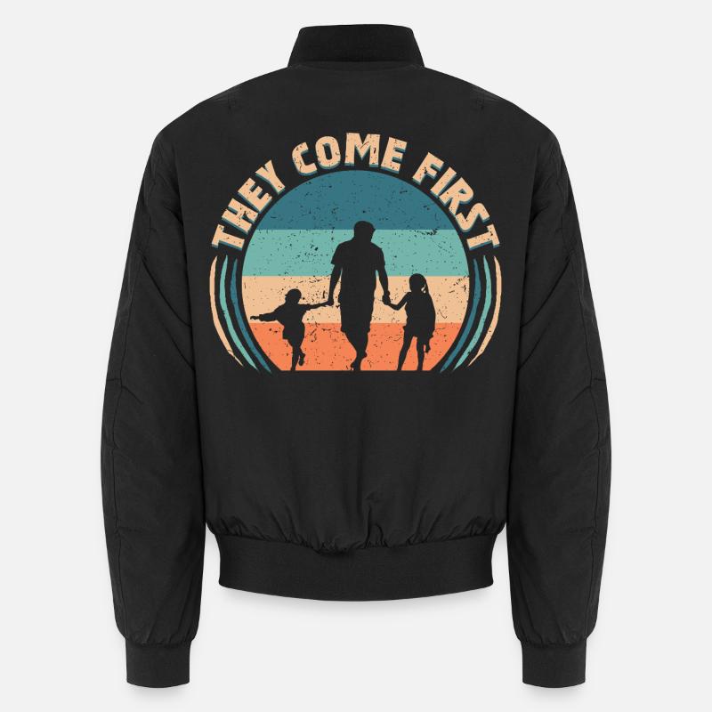 Single Dad Single Dad - Unisex Bomber Jacket - black