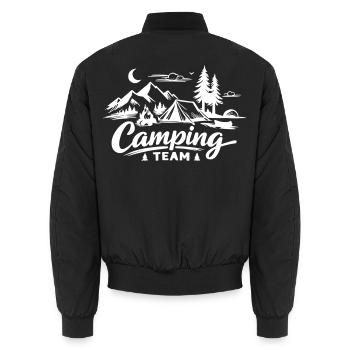 L’équipe du camping - Bomber unisexe - noir - Dos - AI Model Male 185 light (185cm)