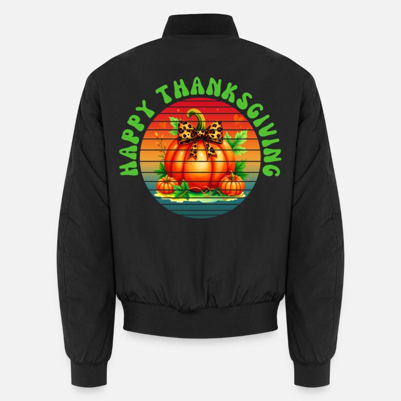 Joyeux Thanksgiving - Bomber unisexe - noir