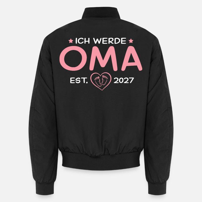 Ich werde Oma 2027 – Stolze Großmutter - Unisex Bomberjacke - Schwarz