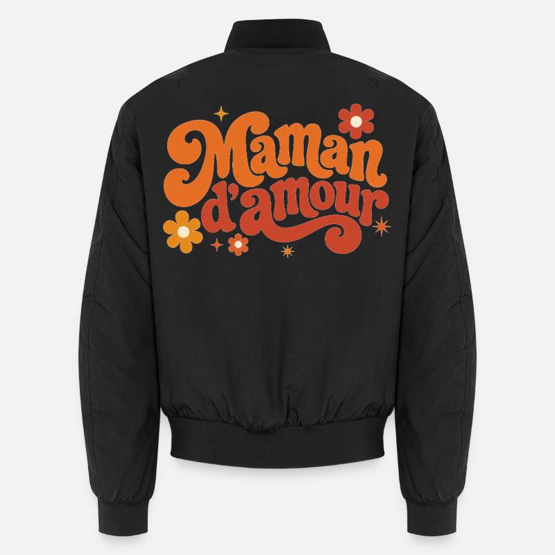 Maman d'amour groovy florale Bomber unisexe