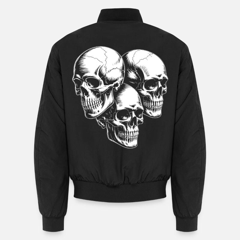 Silhouette du Triple Crâne - Bomber unisexe - noir
