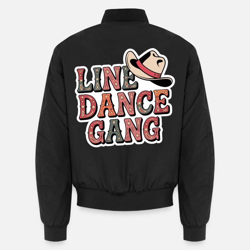 Line Dance Gang Style - Unisex Bomber Jacket - black