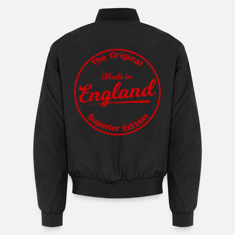 Original England Stamp Red Unisex Bomber Jacket