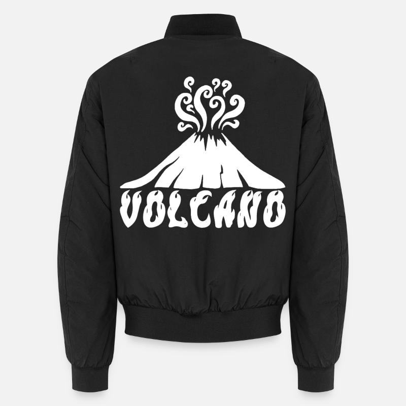 Volcan blanc - Bomber unisexe - noir