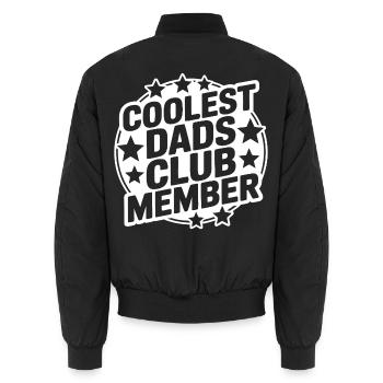 Super Papa Club - Unisex Bomberjacke - Schwarz - Hinten - AI Model Male 185 light (185cm)