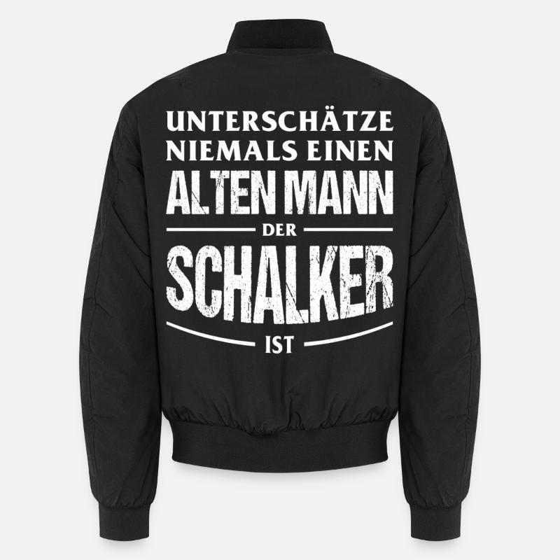 Schalke Fan Geschenk Unterschätze niemals einen Unisex Bomberjacke