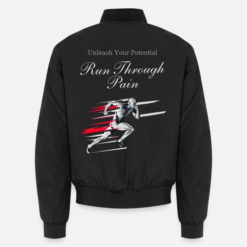 Motivation pour courir et jogging, design de coureur sprint Bomber unisexe