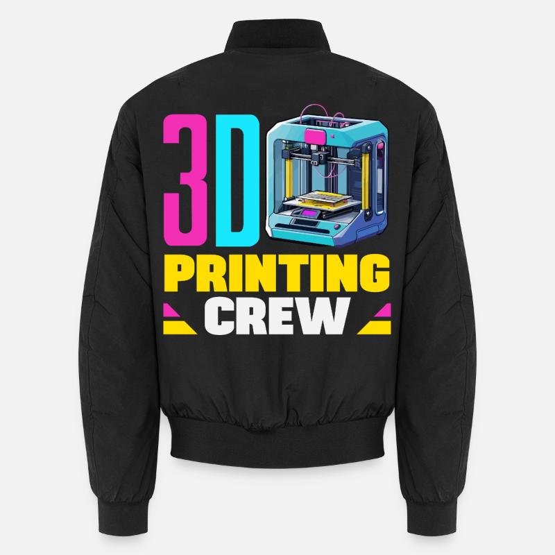 Équipe de robotique spatiale d’impression 3D Crew Maker Drôle Bomber unisexe