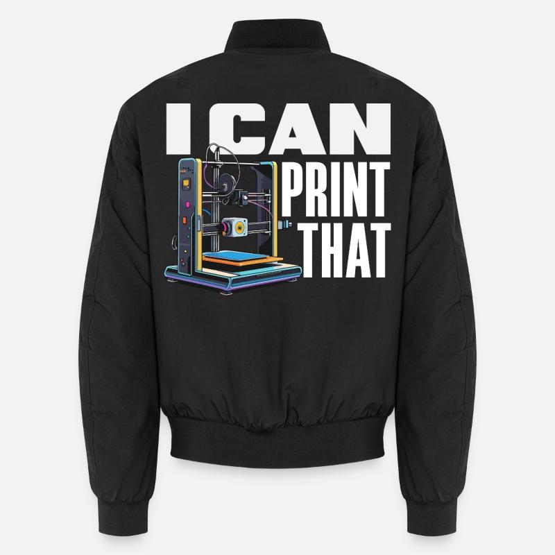 Ich Kann Das Drucken 3D Drucker Maker Lustig Unisex Bomberjacke