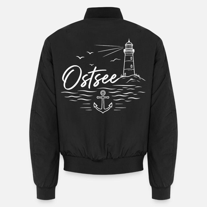 Ostsee - Unisex Bomberjacke - Schwarz