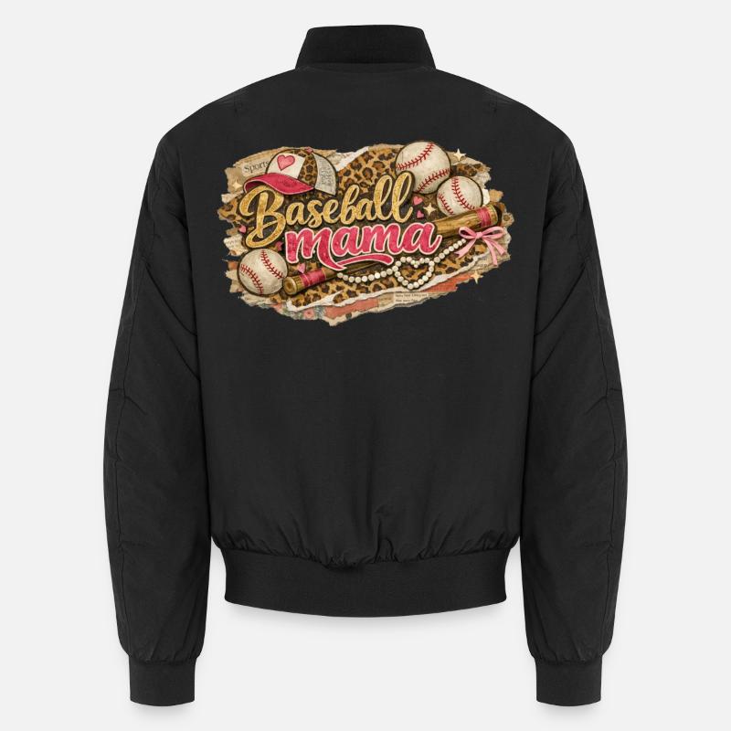 Baseball Mama Leopard – Grunge-Western-Stil Unisex Bomberjacke