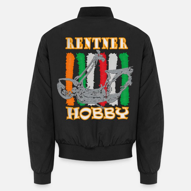 Rentner Hobby Roller - Unisex Bomberjacke - Schwarz