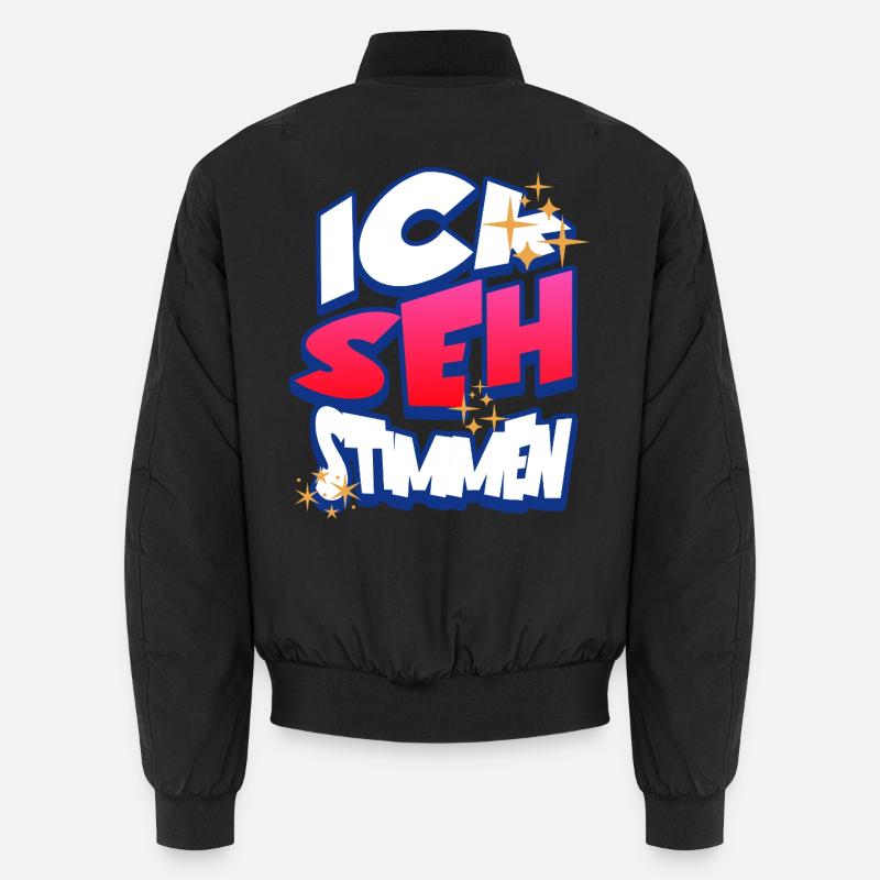 Ick Seh Stimmen Berliner Dialekt Spruch Unisex Bomberjacke