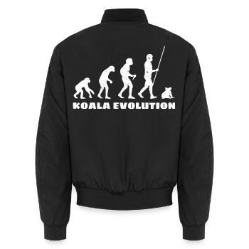 Évolution du koala - Bomber unisexe - noir - Dos - AI Model Male 185 light (185cm)