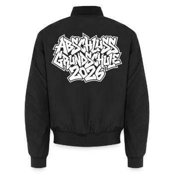 Graffiti de remise des diplômes de l’école primaire 2026 - Bomber unisexe - noir - Dos - AI Model Male 185 light (185cm)