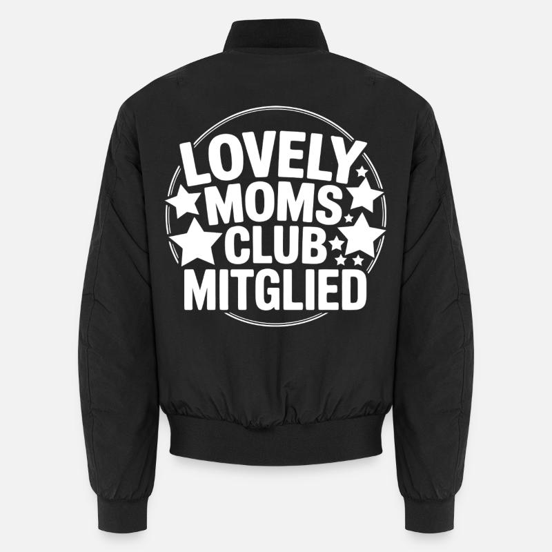 Lieblingsmoms Klub Mitglied - Unisex Bomberjacke - Schwarz