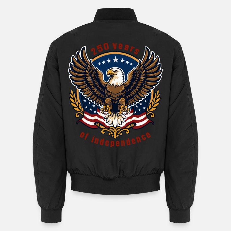 Aigle de la Liberté 250 ans - Bomber unisexe - noir