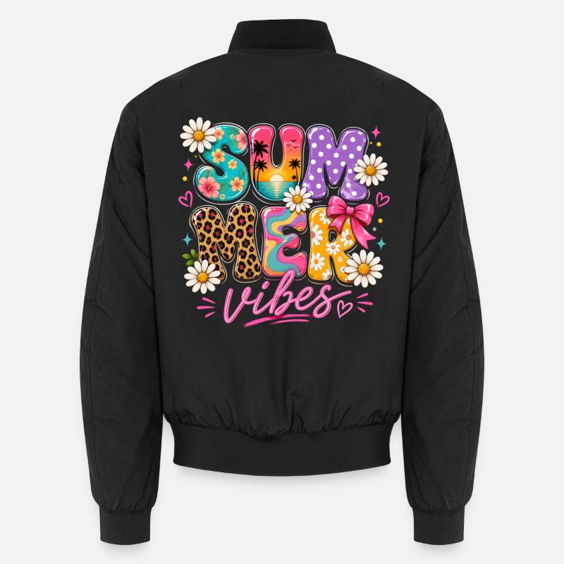 Summer Vibes – Buntes Sommer-Design Unisex Bomberjacke