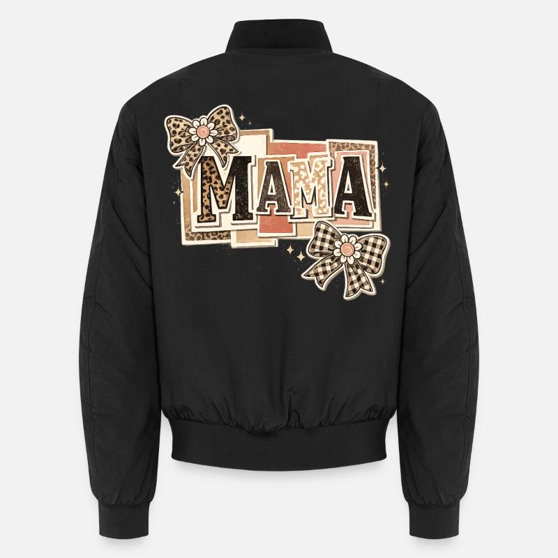 Mama Leopard and Bows | Mother's Day Gift Unisex Bomber Jacket