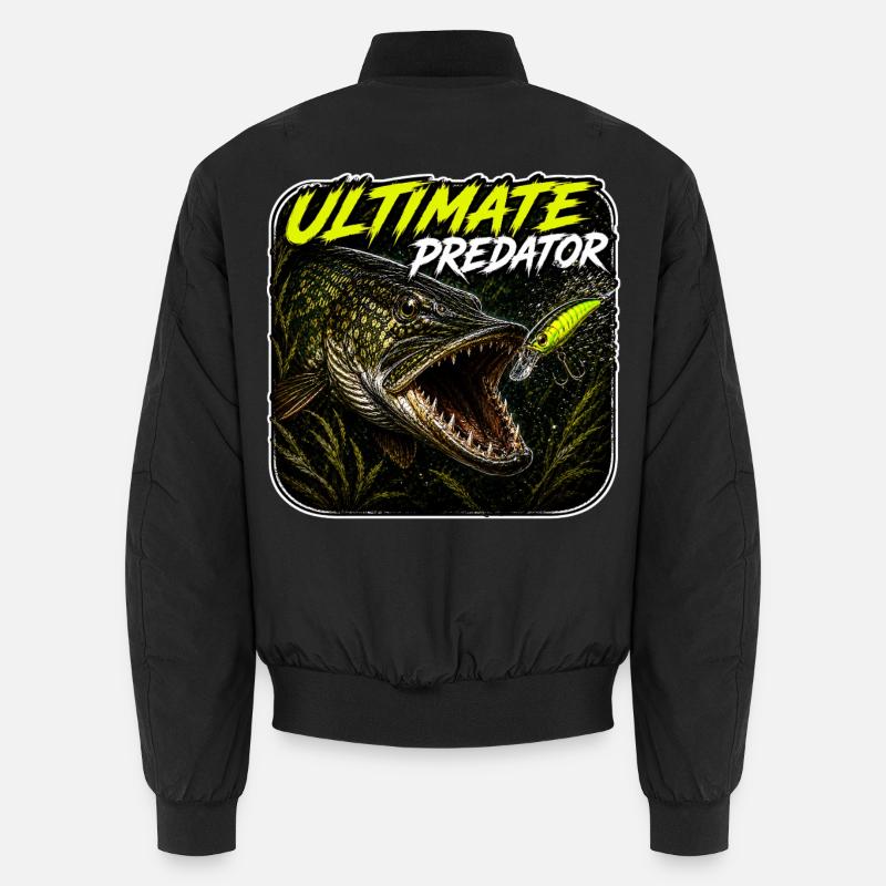 Ultimatives Predator-Hechtfang-Design - Unisex Bomberjacke - Schwarz