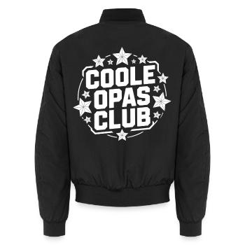 Cool Grandpas Club Logo - Bomber unisexe - noir - Dos - AI Model Male 185 light (185cm)